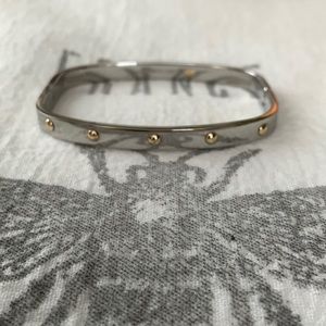 Stainless steel and 14 karat gold bracelet